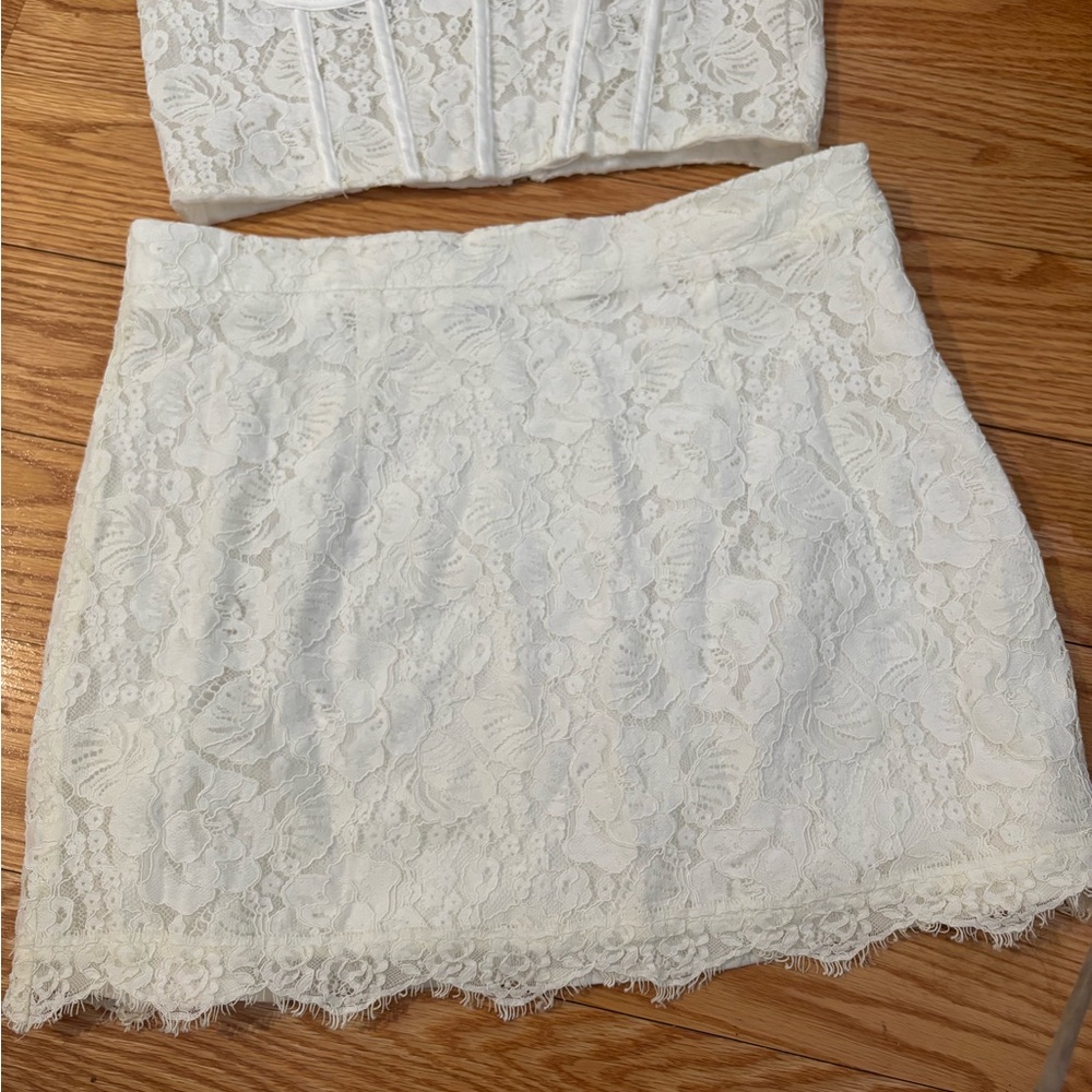 Aqua Ivory Lace Set - Picture 4 of 13